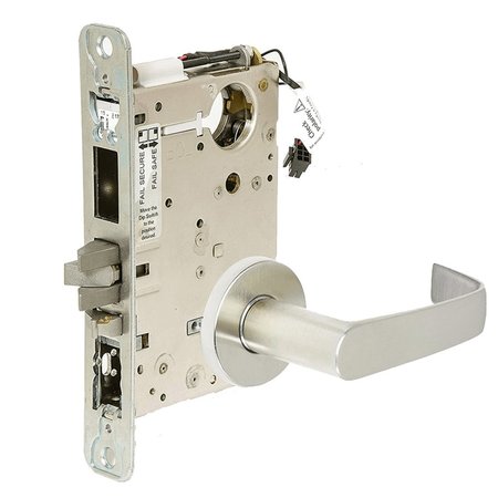 CORBIN RUSSWIN Fail Secure Electrified Mortise Lock, Outside Grip Locked when Not Energized, Outside Cylinder Overr ML20906 NSA 626 SEC LC